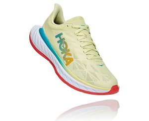 Hoka One One Carbon X 2 Womens Road Running Shoes Luminary Green/Hot Coral | AU-9085426
